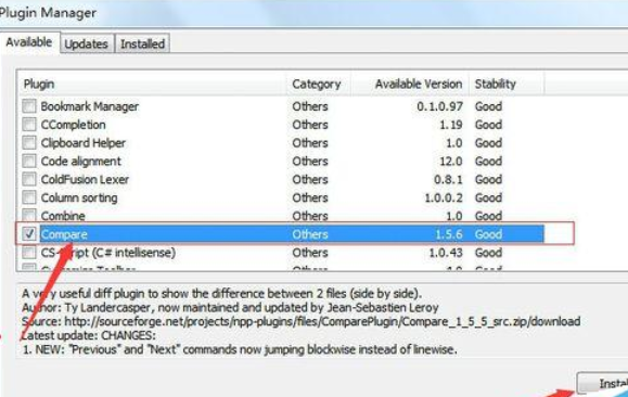 Notepad++对比文件的具体方法过程截图