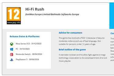 曝《Hi-Fi Rush》Switch版获PEGI评级12+：含中度暴力