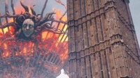 万代《老头环》DLC创意短片：火焰柳条人袭击大本钟
