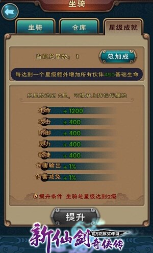 新仙剑奇侠传手游坐骑怎么培养详细介绍